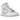 Nike Dunk High Summit White Football Grey sneakers i sidoprofil med slät läderovandel, grå Swoosh, matchande skosnören och vit mellansula