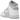 Nike Dunk High Summit White Football Grey sneakers i profil med vit läderöverdel, grå Swoosh-detaljer och matchande sula samt vita skosnören