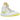 Air Jordan 1 Mid SE Voltage Yellow sneakers från sidan med vit och neongul läderovandel, svart Swoosh och vita skosnören