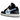 Air Jordan 1 Low Black University Blue White sneakers i sidoprofil med svart läderöverdel, ljusblå detaljer och klassisk vit mellansula.