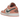 Air Jordan 1 Low Light Madder Root sneakers i profil med paneler i rosa mocka, vita läderdetaljer och en klassisk röd swoosh-detalj.