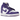 Nike Dunk High SP Varsity Purple sneakers i sidoprofil med glänsande lila läderöverdrag, vit läderbas och en klassisk vit mellansula.