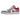 Air Jordan 1 Low SE Light Smoke Grey Gym Red sneakers sedda från sidan med grå mockadetaljer, svart swoosh och vita skosnören på en gummisula