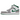 Air Jordan 1 Mid SE Grey Green sneakers sidoprofil med grå och gröna läderpaneler, vita skosnören och ett klassiskt Jordan Wings-logo på vristen.