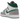 Air Jordan 1 Mid SE Grey Green sneakers i vinklad profil med gröna och grå läderdetaljer, vit swoosh och matchande sula.