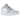 Jordan 1 Low White Camo sneakers i profil som visar vit läderdesign med grå kamouflagemönstrade detaljer på swoosh och häl samt klassisk snörning.