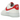 Nike Air Force 1 Low 07 Next Nature Pale Ivory University Red sneakers sidoprofil med krämvit läderovandel och framträdande röda swoosh-detaljer