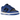 Nike Dunk Low Hyper Cobalt sneakers i sidoprofil med svart läderöverdel, blåa detaljer, vit mellansula och blå yttersula