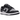 Nike Dunk Low Georgetown sneakers i vinklad profil med marinblå och grå läderpaneler, vit mellansula och perforerad tåbox.