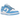 Nike Dunk Low UNC sneakers i sidoprofil med ljusblå och vita läderpaneler, perforerad tåbox och en klassisk vit mellansula med gummisula.