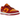 Nike Dunk Low Midas Gold sneakers i vinklad profil med rött läder, gyllene gula överdrag, vita skosnören och vit mellansula