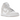 Nike Dunk High Retro White Vast Grey sneakers sidoprofil i läder med vit bas, grå överdrag, vita skosnören och matchande gummisula.