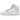 Nike Dunk High Retro White Vast Grey sneakers i sidoprofil med vit läderovandel, grå detaljer, vit mellansula och klassisk snörning.