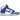 Nike Dunk High Game Royal sneakers i sidoprofil med klassisk vit läderovandel, kungsblå paneler och vit mellansula