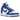 Nike Dunk High Game Royal sneakers i sidoprofil med vit läderbas, blå överdrag och matchande skosnören