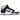 Nike Dunk High Championship Navy sneakers sidoprofil med vita läderpaneler, marinblå detaljer, gummisula och klassisk snörning.