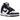 Nike Dunk High Championship Navy sneakers i sidoprofil som visar de klassiska marinblå läderpanelerna, vit bas och vit mellansula.