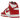 Nike Dunk High Championship White Red sneakers sedda från sidan med vit läderbas, röda detaljer och vita skosnören på en klassisk gummisula