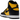 Nike Dunk High Retro Reverse Goldenrod sneakers i sidoprofil med svart och gul färgkombination, läderovandel och vit mellansula