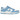 Nike Dunk Low Coast sneakers sidoprofil i vitt läder med ljusblå detaljer, ljusblå swoosh, vit mellansula och ljusblå yttersula