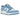 Nike Dunk Low Coast sneakers från sidan med ljusblå och vita läderpaneler, vita skosnören och matchande yttersula