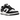 Nike Dunk Low Retro White Black Panda sneakers sedda från sidan med ikonisk vit läderbas, svarta överdrag och klassisk gummisula