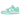 Nike Dunk Low Green Glow sneakers i sidoprofil med vit läderbas, mintgröna överlägg och klassisk perforerad tåbox.