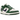 Nike Dunk Low Retro Gorge Green Midnight Navy sneakers i vinklad vy med mörkgröna överlägg, marinblå bas, vita skosnören och gummisula