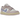 Nike Dunk Low Pink Oxford sneakers i sidoprofil med en rosa läderöverdel, matchande skosnören och vit mellansula