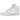 Nike Dunk High Sail Football Grey sneakers i profil med ovandel i krämvitt läder, gråa paneler och en klassisk vit mellansula