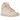 Nike Dunk High Sail Crimson Tint sneakers i vinklad profil med benvit läderbas, pastelrosa paneler, vit mellansula och ljusrosa yttersula