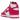 Nike Dunk High Pink Prime sneakers i sidovy med vit läderovandel, starka rosa läderdetaljer och matchande rosa yttersula