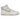 Nike Dunk High Neutral Grey sneakers i sidoprofil med vit läderöverdel, gråa overlays, vita skosnören och matchande grå yttersula.