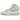 Nike Dunk High Neutral Grey sneakers i sidoprofil med vit läderöverdel, gråa paneler och matchande grå yttersula för en tidlös design.