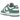Nike Dunk Low Next Nature Bicoastal sneakers i sidoprofil med gröna läderdetaljer, vit bas och matchande yttersula