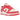 Nike Dunk Low Next Nature Aster Pink sneakers i vinklad sidoprofil med vit ovandel, rosa läderöverdrag och vit mellansula