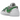 Nike Blazer Low sacai Medium Grey Classic Green sneakers i sidoprofil med dubbel grå swoosh, lager-på-lager-detaljer och vit sula