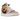 Air Jordan 1 Mid SE Particle Beige sneakers i profil, utförd i beige läder med svart logotyp, skosnören och vit mellansula
