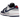 Nike Dunk Low EMB NBA 75th Anniversary Brooklyn Nets sneakers i en stilren sidoprofil med grå och vita läderpaneler samt en röd Swoosh.