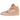 Air Jordan 1 Mid Apricot Orange sneakers i klassisk sidoprofil med beige nyanser, vita läderdetaljer och orange swoosh-logotyp på sidan