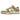 Nike Dunk Low Essential Paisley Pack Barley sneakers i en sidoprofil med beige ovandel och paisley-mönstrad swoosh samt gummisula