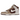 Nike Dunk High Light Chocolate sneakers sedda från sidan med bruna läderdetaljer, krämfärgad ovandel och klassisk gummisula