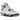 Air Jordan 4 Midnight Navy sneakers i sidoprofil med vit ovandel i läder, marinblå detaljer vid snörningen och synlig Air-dämpning i sulan.