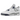 Air Jordan 4 Midnight Navy sneakers i sidoprofil med vit ovandel, marinblå detaljer på mellansulan och den klassiska synliga Air-dämpningen