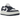 Air Jordan 1 Elevate Low Midnight Navy sneakers i sidoprofil med vit läderbas, marinblå detaljer, chunky plattformsula och klassisk logotyp.
