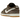 Nike SB Dunk Low Pro Paisley Brown sneakers i en vinklad vy med brun och vit paisley-mönstrad ovandel, vit sula och brunt swoosh-logotyp