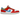 Nike Dunk Low QS LeBron James Fruity Pebbles sneakers i sidoprofil med flerfärgad ovandel, röd swoosh och mjölkvit genomskinlig sula