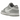 Nike Dunk Low Two Toned Grey sneakers sedda från sidan med tvåfärgad grå läderöverdel, matchande grå swoosh och vit mellansula