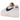 Nike Blazer Low Platform White Black sneakers i en vinklad profilvy med vit ovandel, svart swoosh och den distinkta plattformssulan