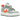 Nike Dunk Low Disrupt Sea Glass Hyper Crimson sneakers i sidoprofil med beige läderovandel, gröna Swoosh-detaljer och tjock vit sula
